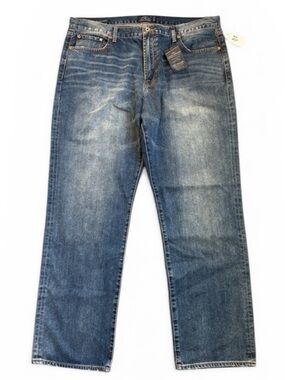 Lucky Brand 181 Relaxed Straight Jeans Men's 42x34 Medium Washed Blue NWT